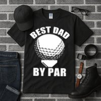Best Dad By Par Funny Golf Dad Tall T-Shirt
