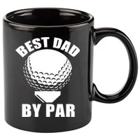 Best Dad By Par Funny Golf Dad 11oz C Handle Ceramic Mug
