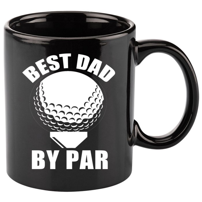 Best Dad By Par Funny Golf Dad 11oz C Handle Ceramic Mug
