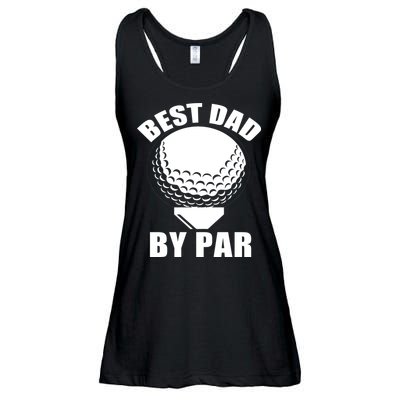 Best Dad By Par Funny Golf Dad Ladies Essential Flowy Tank
