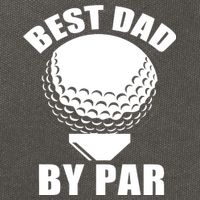 Best Dad By Par Funny Golf Dad Cotton Canvas Backpack
