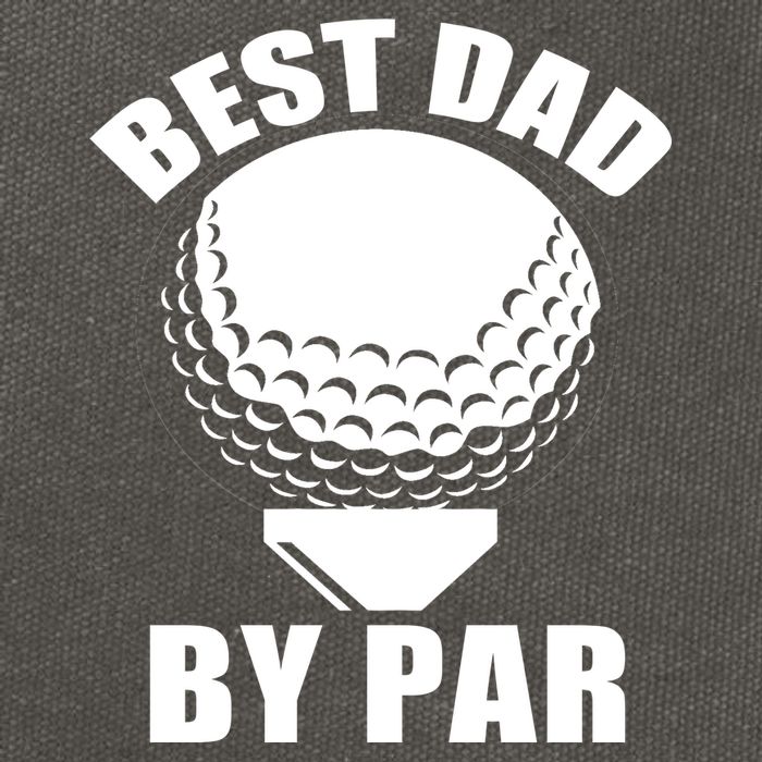 Best Dad By Par Funny Golf Dad Cotton Canvas Backpack