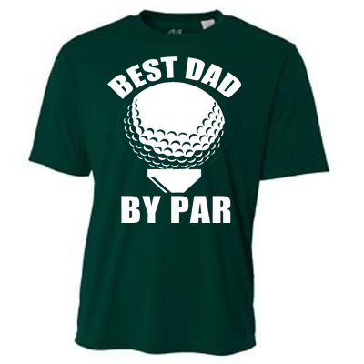 Best Dad By Par Funny Golf Dad Cooling Performance Crew T-Shirt