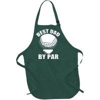 Best Dad By Par Funny Golf Dad Full-Length Apron With Pockets