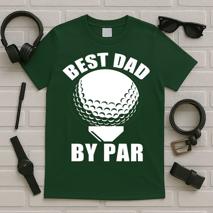 Best Dad By Par Funny Golf Dad T-Shirt