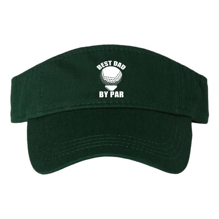 Best Dad By Par Funny Golf Dad Valucap Bio-Washed Visor