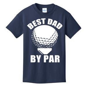 Best Dad By Par Funny Golf Dad Kids T-Shirt