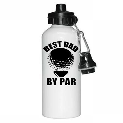 Best Dad By Par Funny Golf Dad Aluminum Water Bottle