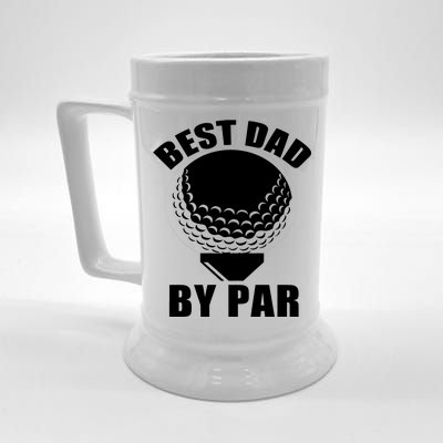 Best Dad By Par Funny Golf Dad Beer Stein