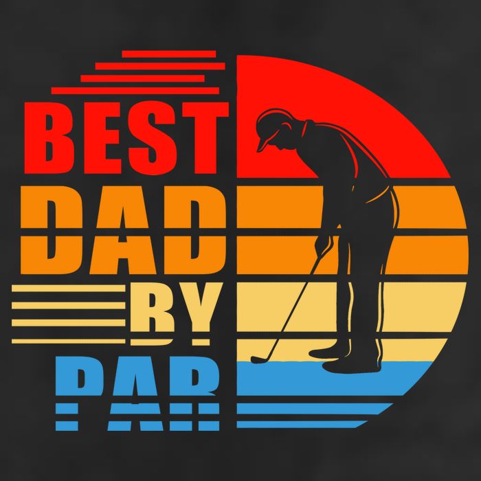 Best Dad By Par Retro Golf Sunset Adult Drive Performance Visor