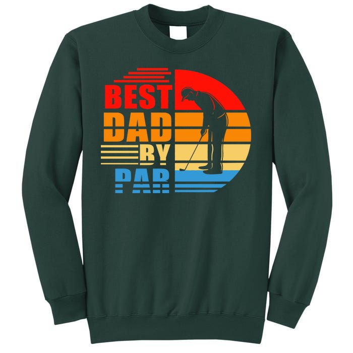 Best Dad By Par Retro Golf Sunset Sweatshirt