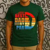 Best Dad By Par Retro Golf Sunset T-Shirt