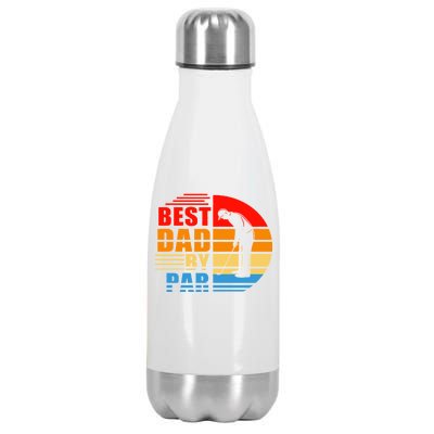 Best Dad By Par Retro Golf Sunset Stainless Steel Insulated Water Bottle