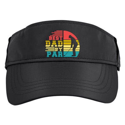 Best Dad By Par Retro Sunset Adult Drive Performance Visor