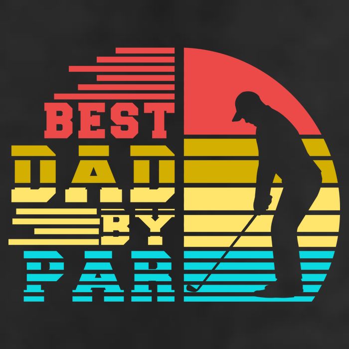 Best Dad By Par Retro Sunset Adult Drive Performance Visor