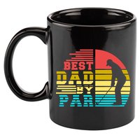 Best Dad By Par Retro Sunset 11oz C Handle Ceramic Mug