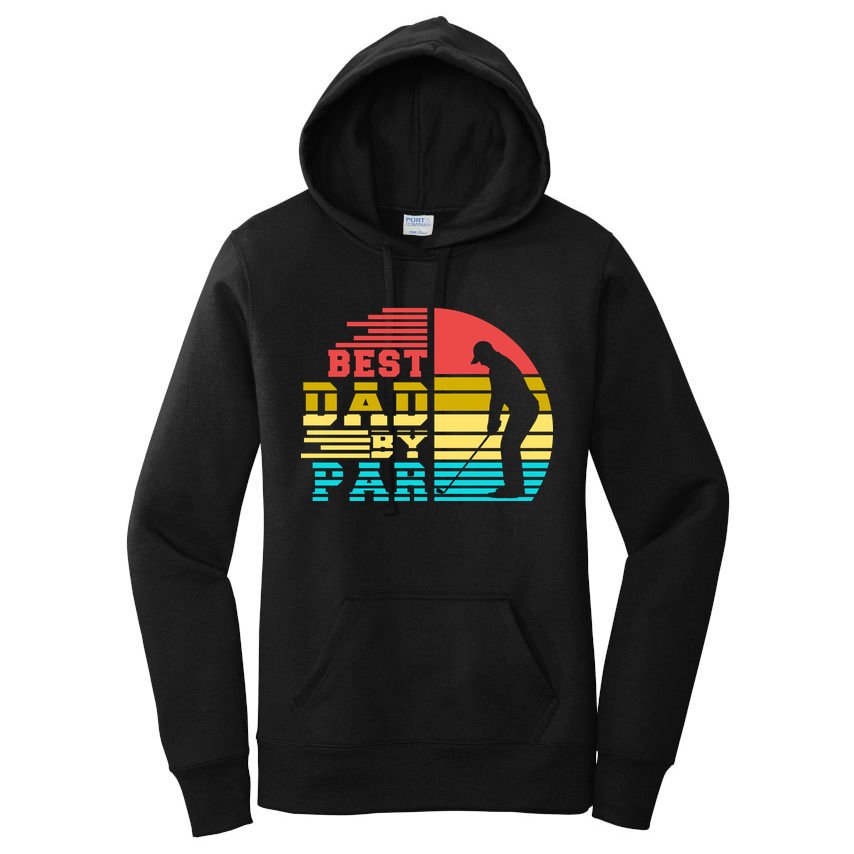 Best Dad By Par Retro Sunset Women's Pullover Hoodie