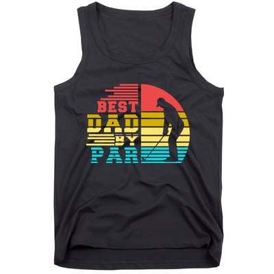 Best Dad By Par Retro Sunset Tank Top