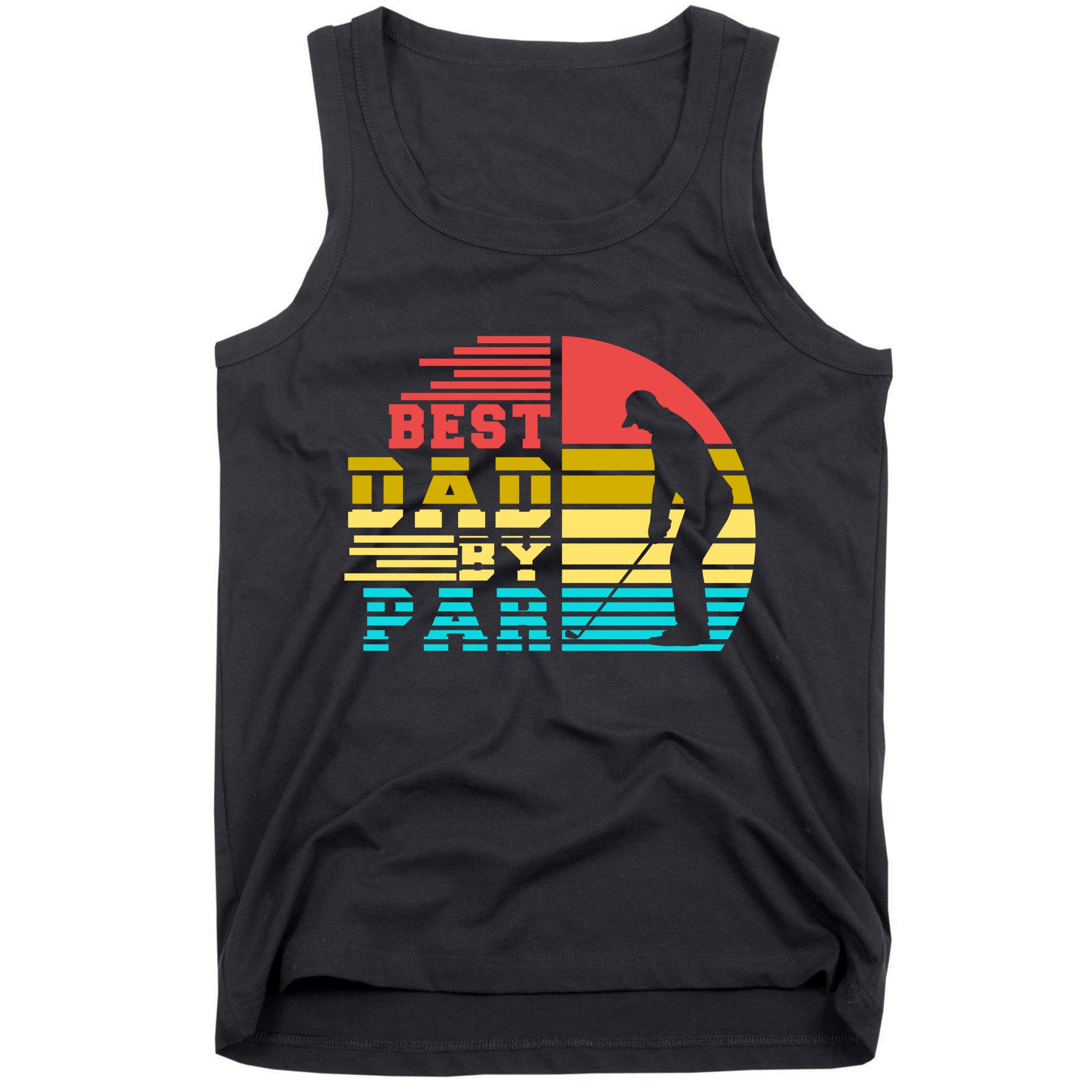 Best Dad By Par Retro Sunset Tank Top