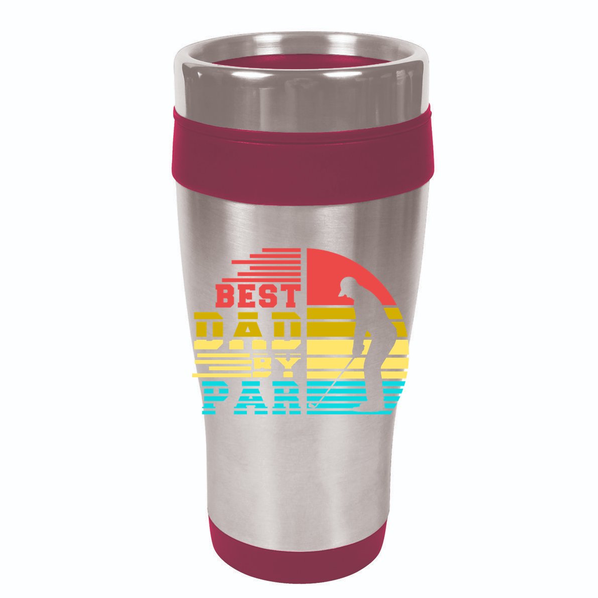 Best Dad By Par Retro Sunset Kids Hoodie