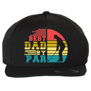 Best Dad By Par Retro Sunset Wool Snapback Cap