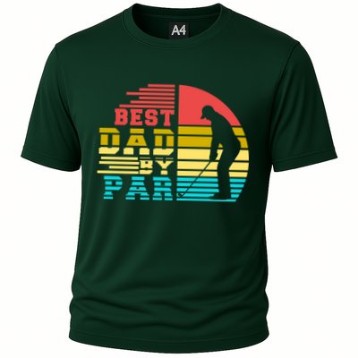 Best Dad By Par Retro Sunset Performance Shirt