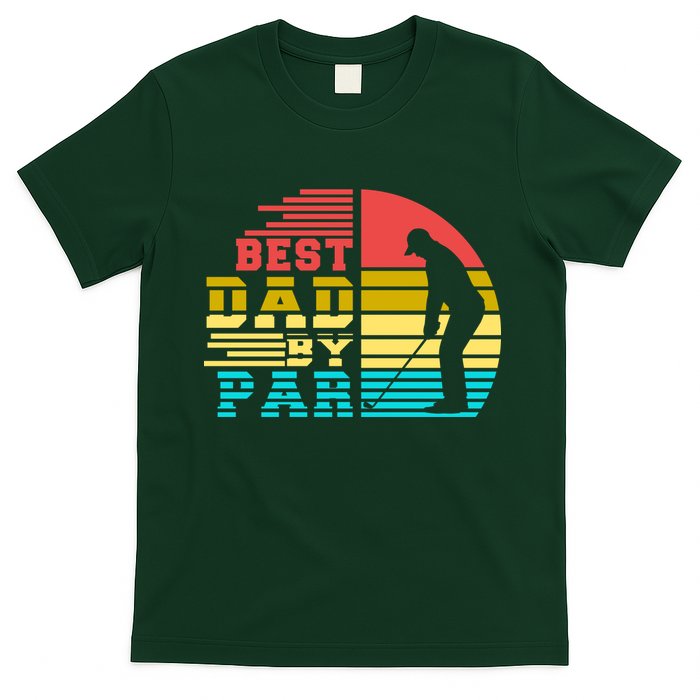 Best Dad By Par Retro Sunset T-Shirt
