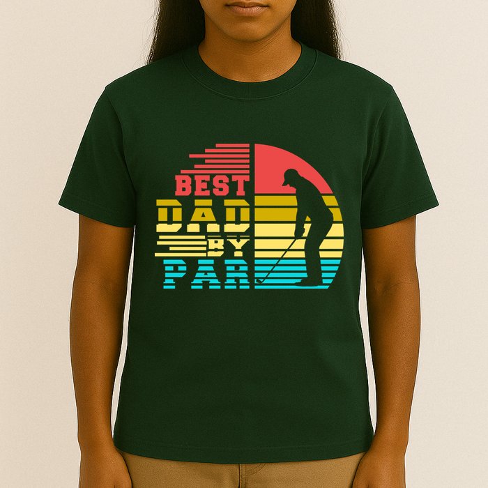 Best Dad By Par Retro Sunset T-Shirt