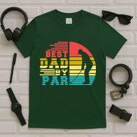 Best Dad By Par Retro Sunset T-Shirt