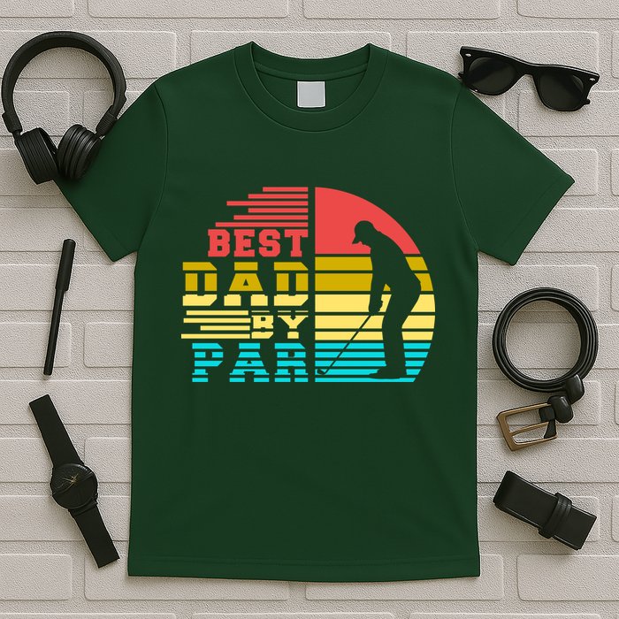 Best Dad By Par Retro Sunset T-Shirt