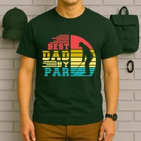 Best Dad By Par Retro Sunset T-Shirt