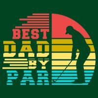 Best Dad By Par Retro Sunset T-Shirt