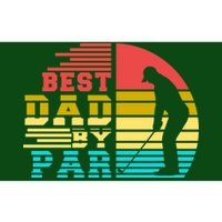 Best Dad By Par Retro Sunset Bumper Sticker