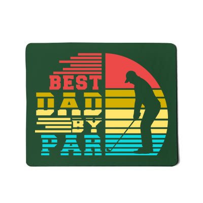 Best Dad By Par Retro Sunset Mousepad