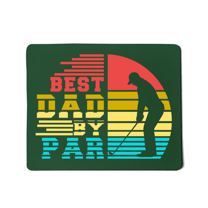 Best Dad By Par Retro Sunset Mousepad