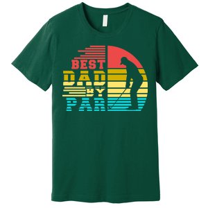 Best Dad By Par Retro Sunset Premium T-Shirt