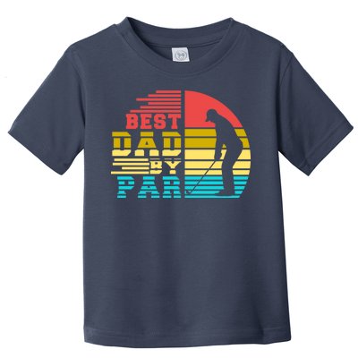 Best Dad By Par Retro Sunset Toddler T-Shirt