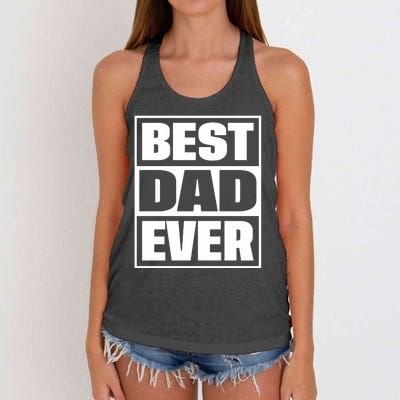 Best Dad Ever Women's Knotted Racerback Tank