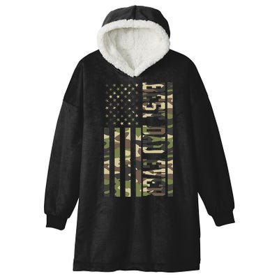 Best Dad Ever Army Flag Hooded Wearable Blanket