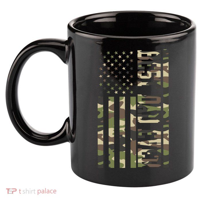 Best Dad Ever Army Flag 11oz C Handle Ceramic Mug