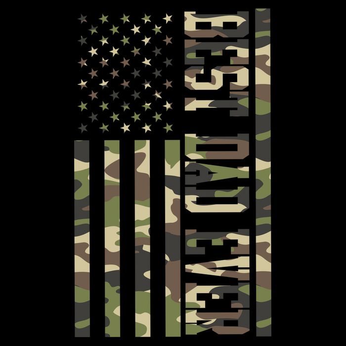 Best Dad Ever Army Flag Sustainable Beanie