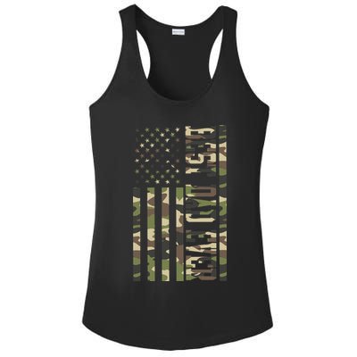 Best Dad Ever Army Flag Ladies PosiCharge Competitor Racerback Tank