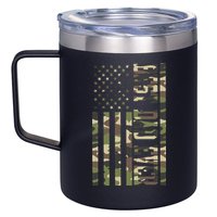 Best Dad Ever Army Flag 12oz Stainless Steel Coffee Mug