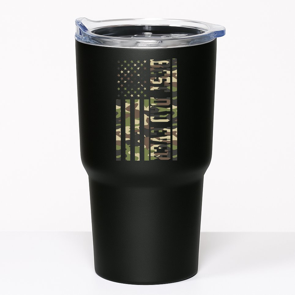 Best Dad Ever Army Flag Tumbler