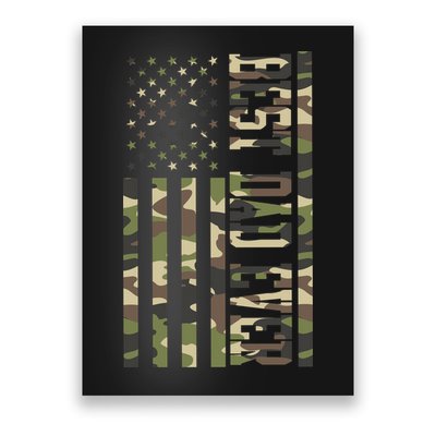 Best Dad Ever Army Flag Poster
