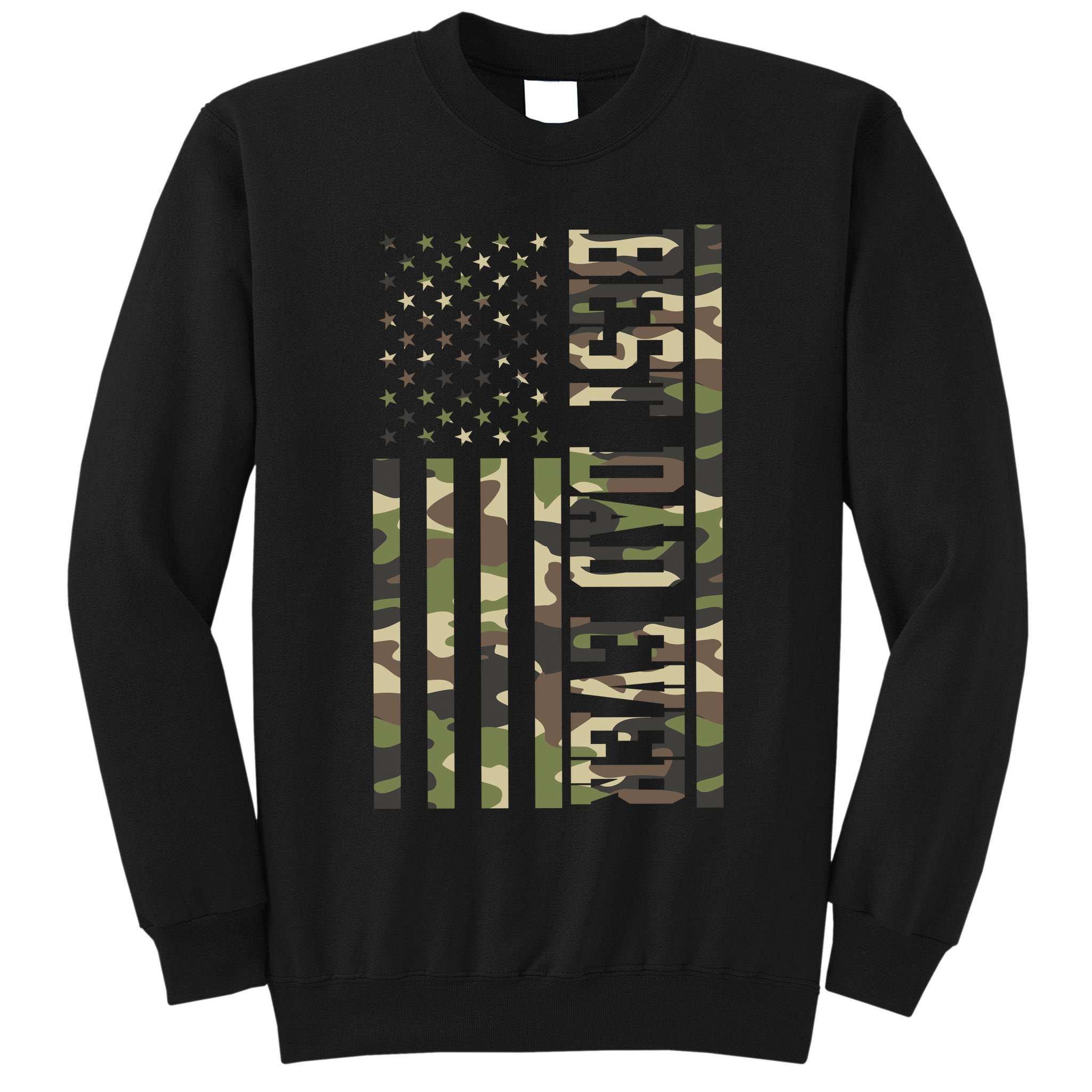 Best Dad Ever Army Flag Tall Sweatshirt