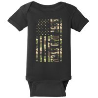 Best Dad Ever Army Flag Baby Bodysuit