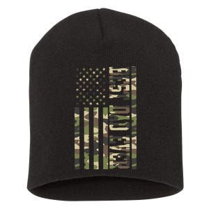 Best Dad Ever Army Flag Short Acrylic Beanie