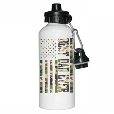 Best Dad Ever Army Flag Aluminum Water Bottle 