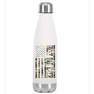 Best Dad Ever Army Flag Stainless Steel Insulated Water Bottle